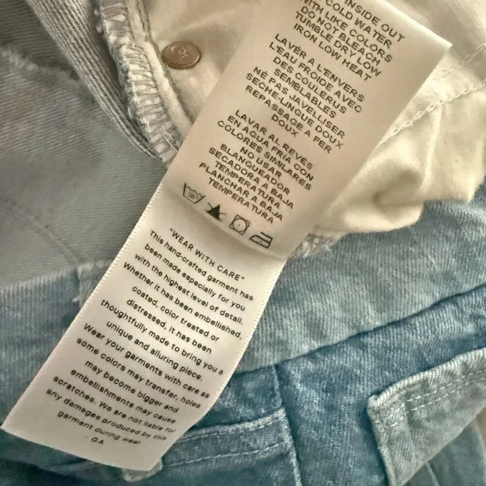 GOOD AMERICAN | Good Icon Patchwork High Waist Jeans Cropped Straight Denim | 14 - Picture 9 of 9